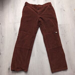 Dickies Skateboard Corduroy Pants 32 Rust Regular Fit Double Knee